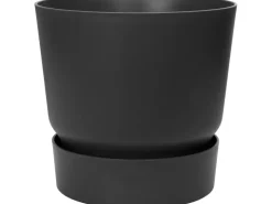 Outlet Elho Pflanzgefäß Greenville rund Ø 40 living Schwarz