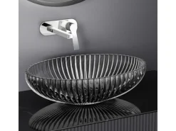 Zubehör Für Küchenarmatur<Emke Aufsatzwaschbecken 51 x 35 x 15 cm Schwarzes Glaswaschbecken Ovaler Waschbecken