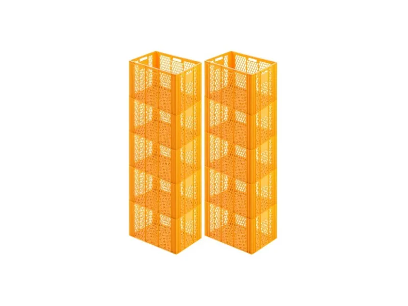 Sale Eurobehälter Bäcker- und Konditorenkasten HxBxT 42,1 x 40 x 60 85 Liter Gelb-Orange Brötchenkiste Sstapelbare Bäckerkiste Vorratsbehälter