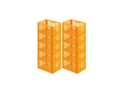 PROREGAL Vorratsdosen<Eurobehälter Bäcker- und Konditorenkasten HxBxT 34,9 x 40 x 60 70 Liter Gelb-Orange Brötchenkiste Sstapelbare Bäckerkiste