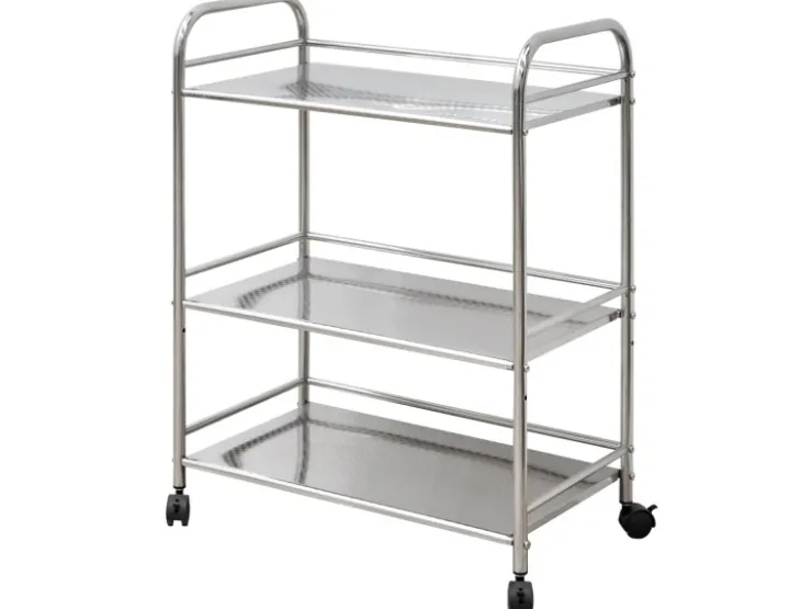 eyepower Servierwagen|Küchenhelfer<Servierwagen mit 3 Etagen 60 x 35 x 77 cm