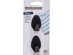 Best Ovalklebehaken Schwarz 2 Stück 3 cm Küchenhelfer