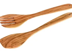 Clearance Fackelmann Salatbesteck Olive 30 cm
