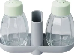 Salz-und Pfefferstreuer Menage Eco 45 ml Lichtgrau-Mintgrün 3-teilig Küchenhelfer