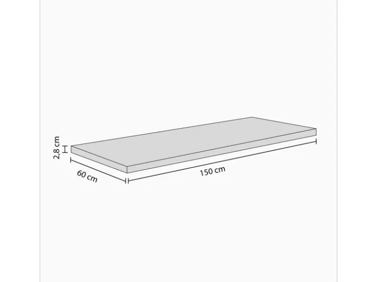 Best Flex-Well Arbeitsplatte Melliert 150,5 cm x 60 cm x 2,8 cm Beige