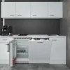 Best Büroküche Wito 210 cm Weiß Kühlschränke|Einbauküchen