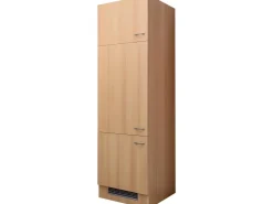 Flex-Well Classic Küchenschränke<Küchen-Geräteumbauschrank Nano 60 cm Nachbildung Buche
