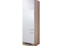 Best Flex-Well Classic Küchen-Geräteumbauschrank Florida 60 cm Weiß-Sonoma Eiche