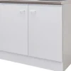 Küchen-Komplettspüle 100 x 50 cm Speed Weiß mit Auflagespüle Küchenschränke