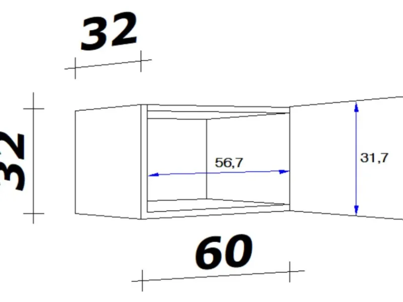 Online Küchen-Kurz-Hängeschrank Wito 60 cm Weiß Küchenschränke