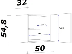 New Classic Küchen-Oberschrank Speed 50 cm Küchenschränke
