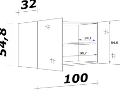 Flex-Well Küchenschränke<Classic Küchen-Oberschrank Speed 100 cm Weiß