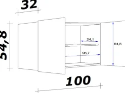 Hot Flex-Well Classic Küchen-Oberschrank Nano 50 cm Nachbildung Buche