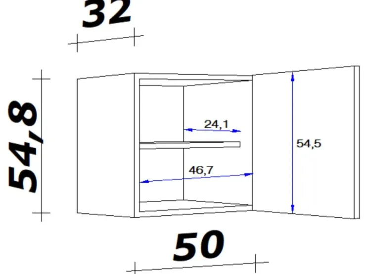 Outlet Flex-Well Classic Küchen-Oberschrank Nano 30 cm Nachbildung Buche