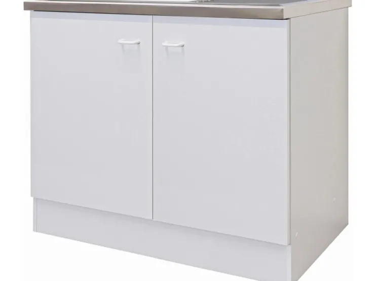 Sale Flex-Well Classic Küchen-Spülenunterschrank Speed 100 cm Weiß