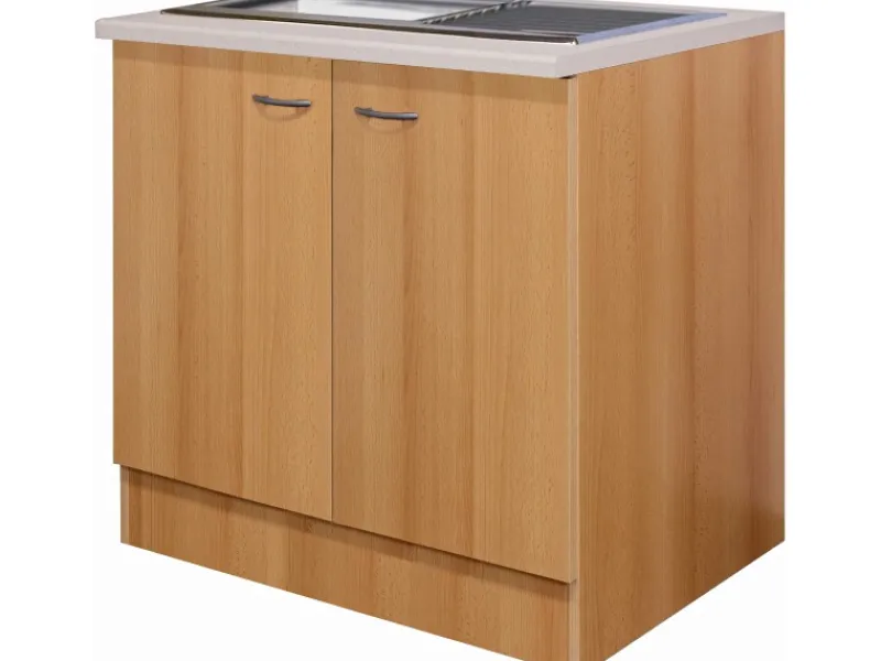 Sale Küchen-Spülenunterschrank Nano 100 cm Nachbildung Küchenschränke
