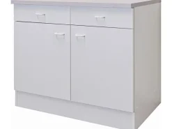 Flex-Well Classic Küchen-Unterschrank Speed 100 cm Weiß