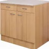 Flex-Well Classic Küchen-Unterschrank Nano 100 cm Buche Nachbildung