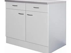 Flex-Well Classic Küchenschränke<Küchen-Unterschrank Wito 100 cm Weiß