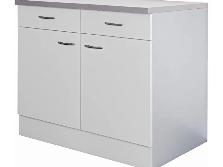 Flex-Well Classic Küchenschränke<Küchen-Unterschrank Wito 100 cm Weiß
