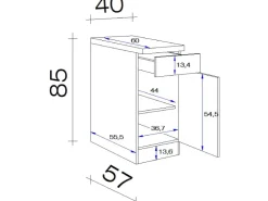 Online Flex-Well Classic Küchen-Unterschrank Nano 80 cm Buche Nachbildung