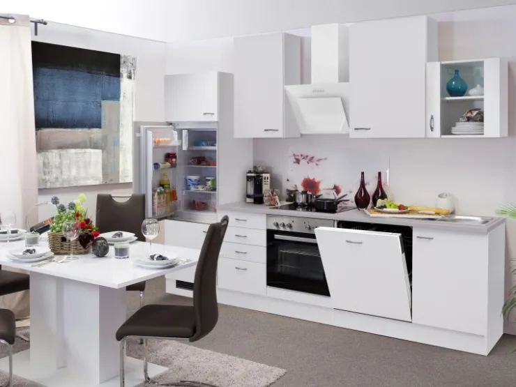Clearance Flex-Well Classic Küchenzeile Wito 280 cm Weiß