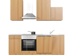 Clearance Flex-Well Classic Küchenzeile Nano 220 cm Buche