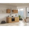 Best Küchenzeile Nano 210 cm Buche Herde|Küchenschränke