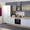 Clearance Flex-Well Classic Küchenzeile Florida 300 cm Sonoma Eiche-Weiß-Sonoma Eiche