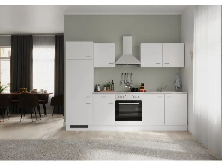 Flex-Well Classic Einbauküchen|Kochfelder<Küchenzeile Wito 270 cm Weiß