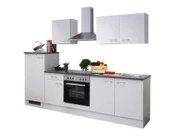 Flex-Well Classic Einbauküchen|Kühlschränke<Küchenzeile Lucca 270 cm Weiß matt