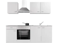 Flex-Well Classic Einbauküchen|Kochfelder<Küchenzeile Wito 210 cm Weiß