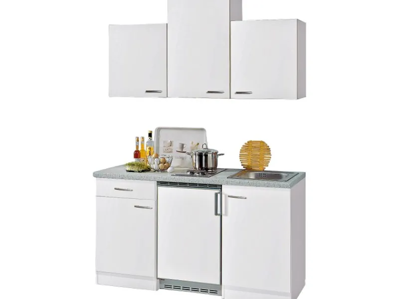 Sale Küchenzeile Wito 150 cm Weiß Single-Küchen|Pantryküchen