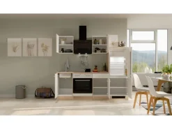 Online Flex-Well Classic Küchenzeile Florida 220 cm Weiß - Sonoma Eiche