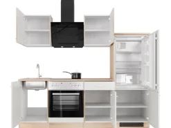 Online Flex-Well Classic Küchenzeile Florida 220 cm Weiß - Sonoma Eiche