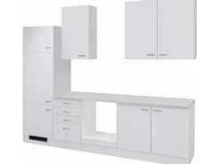 Flex-Well Classic Einbauküchen<Küchenzeile Wito 270 cm ohne E-Geräte Weiß