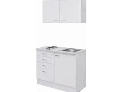 Flex-Well Classic Single-Küchen|Pantryküchen<Miniküche Wito 100 cm Weiß