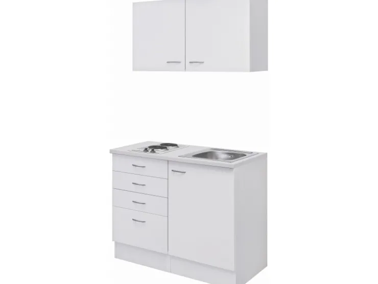Flex-Well Classic Single-Küchen|Pantryküchen<Miniküche Wito 100 cm Weiß
