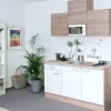 Singleküche Florida 150 cm Sonoma Eiche-Weiß-Sonoma Eiche Single-Küchen|Pantryküchen