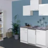 Hot Flex-Well Classic Singleküche Lucca 150 cm Weiß matt - Caledonia