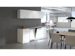 New Flex-Well Exclusiv Büroküche Joelina 210 cm Weiß