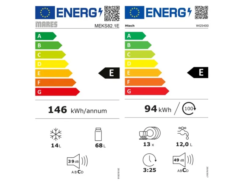 Online Büroküche Valero 210 cm Hochglanz Weiß-Sonoma Eiche Miniküchen|Kühlschränke