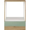 Discount Herdumbauschrank Cara 60cm Schilfgrün matt - Artisan Eiche Herde