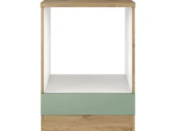 Discount Herdumbauschrank Cara 60cm Schilfgrün matt - Artisan Eiche Herde
