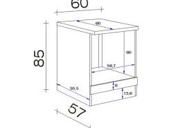 Discount Herdumbauschrank Cara 60cm Schilfgrün matt - Artisan Eiche Herde