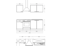 Outlet Flex-Well Exclusiv Küche 1601-036 Cara 210 cm Schilfgrün matt - Artisan Eiche