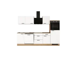 Best Flex-Well Exclusiv Küche 2327-019 Julia 280 cm Weiß matt-Cosmopolitan Eiche