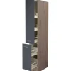 New Küchen-Apothekerhochschrank Morena 30 cm Basaltgr. - San Remo Küchenschränke
