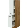 Flex-Well Exclusiv Küchenschränke<Küchen-Apothekerschrank Vintea 30cm Magnolie-Lancelot Oak