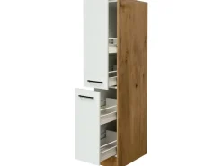 Flex-Well Exclusiv Küchenschränke<Küchen-Apothekerschrank Vintea 30cm Magnolie-Lancelot Oak